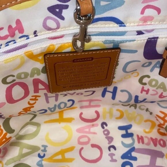 Coach Hampton Pastel Tote Bag # A0969-F13552 EUC - Picture 5 of 10